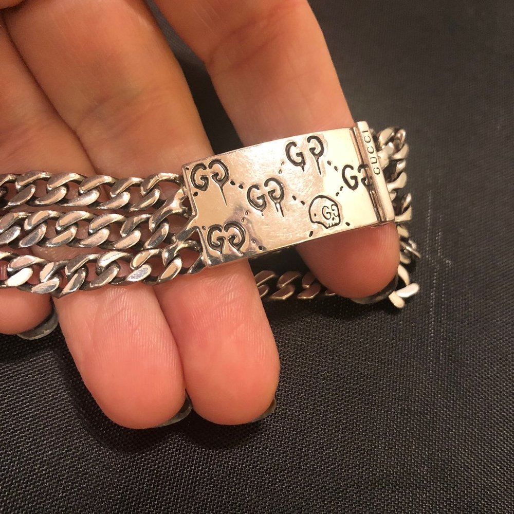 Gucci Ghost Chain Bracelet in Sterling Silver NEW IN BOX - Picture 6 of 8